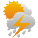 Sun Clouds Thunder Rain - Free icon #192045