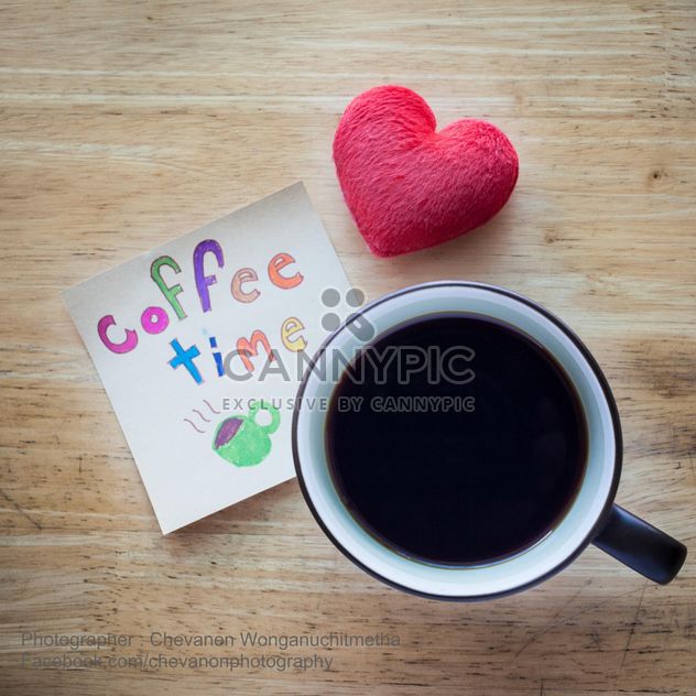 Coffee time and red heart - бесплатный image #200335