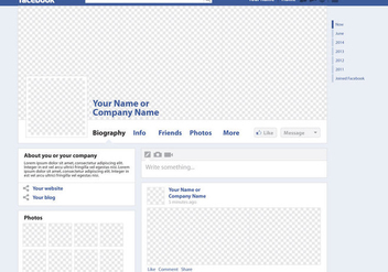Facebook Page Vector Mockup - бесплатный vector #201265