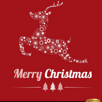 Christmas Starry Reindeer Background - vector gratuit #202105 