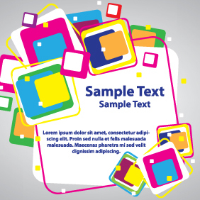 Colorful Cubes Card Design - Free vector #203485