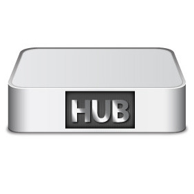 Hub Logo Icon - vector gratuit #203905 