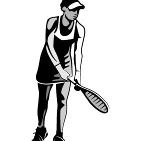Tennis Player - Free vector #204455