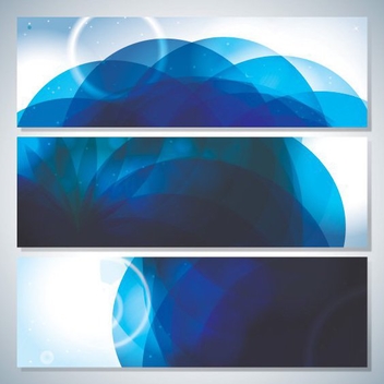 Blue Shades Banners - Free vector #205515