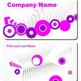 Purple Business Card - vector gratuit #206185 