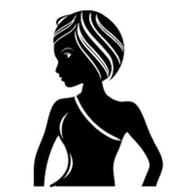 Silouette Woman Face And Hair - vector #206445 gratis