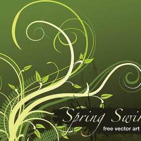 Spring Swirls - vector gratuit #206495 