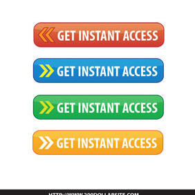 Get Instant Access Button Vector - Free - Kostenloses vector #206525