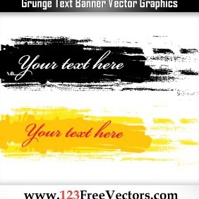 Grunge Text Banner Vector Graphics - vector #206815 gratis