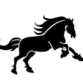 Black Horse - Kostenloses vector #208745