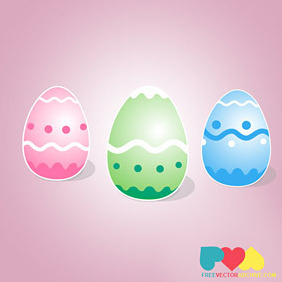 3 Easter Eggs - vector gratuit #209585 