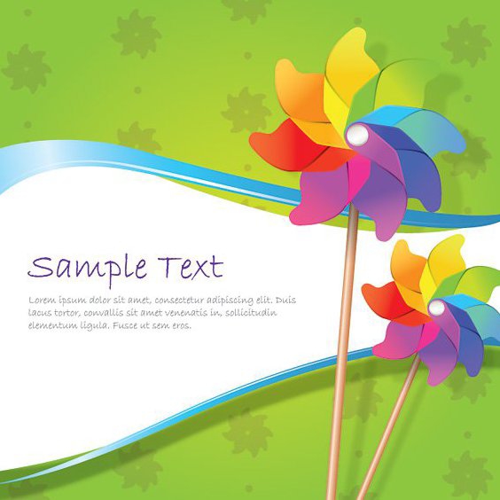 Windmill Background - Free vector #210145