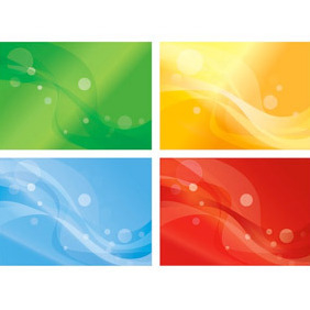 Set Of Four Variants Of Abstract Color Backgrounds - Free vector #210255