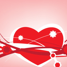 Valentines Abstract Card Lines - Free vector #210515