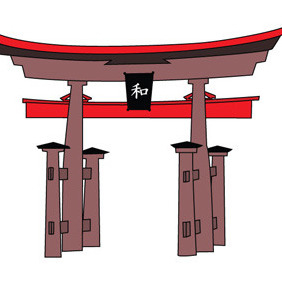Japanese Pagoda - Free vector #211215
