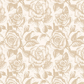 Retro Roses Pattern - vector #212565 gratis