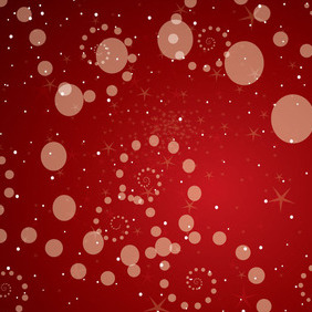 Cool Retro Red Vector With Stars - Free vector #214065