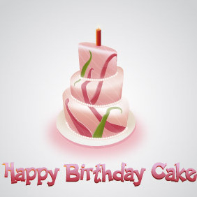 Happy Birthday Cake - vector gratuit #216555 
