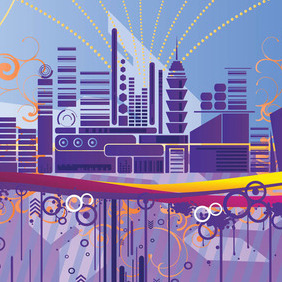 Abstract City Graphics - vector gratuit #217065 