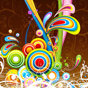 Floral Colorful Background - бесплатный vector #217135