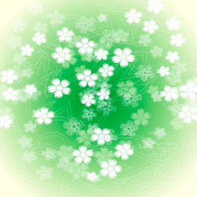 Green Flower Vector Graphic - Kostenloses vector #217625