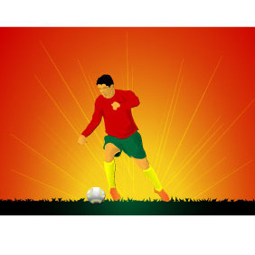 Soccer Player Vector Background - Free vector #218255