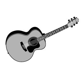 Acoustic Guitar Vector - Kostenloses vector #218915