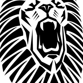 Roaring Lion Vector Image - Kostenloses vector #219095