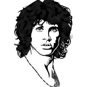 Jim Morrison Vector Portrait - Kostenloses vector #220045