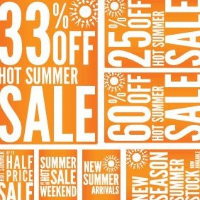 Summer Promotion Sale Printables - Kostenloses vector #220775