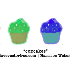 Sketchy Cupcakes - Free vector #221005