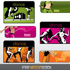 Dance Banners - vector gratuit #221945 