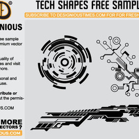 Tech Shapes Sample - Free vector #222705