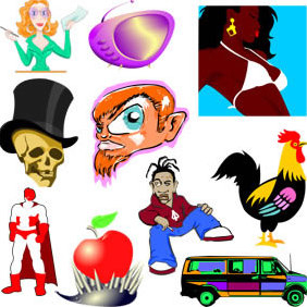 Free Cartoon Characters From Procaroonznet - бесплатный vector #223485