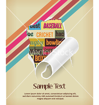 Free with sport typography and torn paper vector - vector gratuit #224555 