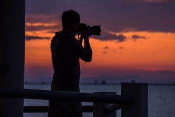 Silhouette at sunset - Free image #271895
