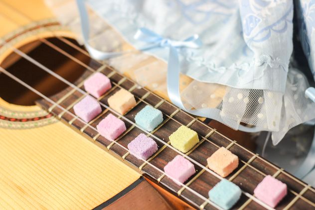 Guitar decorated with colorful sugar - Free image #273005