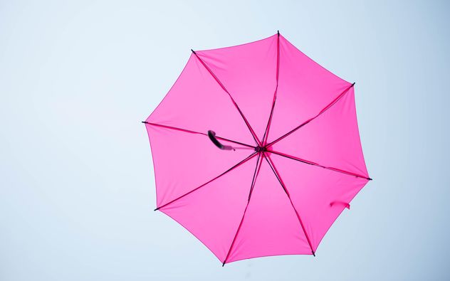 pink umbrella hanging - image gratuit #273095 