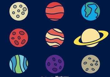 Planets Icons - Kostenloses vector #273345
