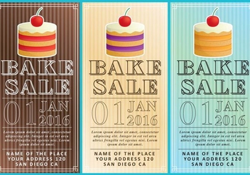 Bake Sale Flyers - бесплатный vector #274355