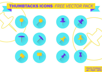 Thumbtacks Icons Free Vector Pack - Free vector #274445