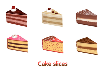 Cake Slice Vectors - бесплатный vector #274615