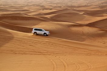 White car in desert - Free image #274765