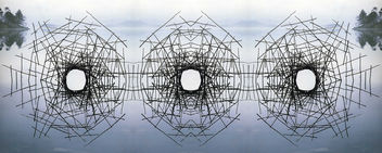 Andy Goldsworthy - Montage by iuri - Sticks Framing a Lake (2560x1024) - Kostenloses image #277255