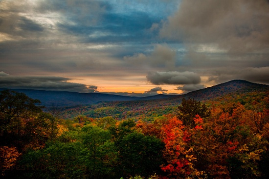 West Virginia Fall Foliage Mountain Sunset - Free image #285325