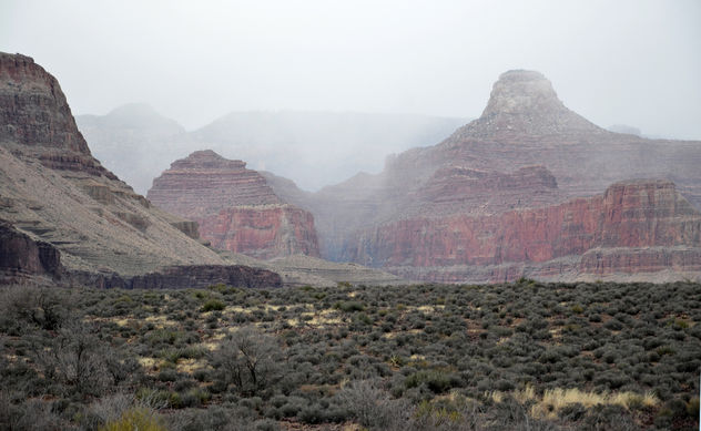 Grand Canyon National Park: Winter Fog From Tonto Platform 2169 - image gratuit #290335 