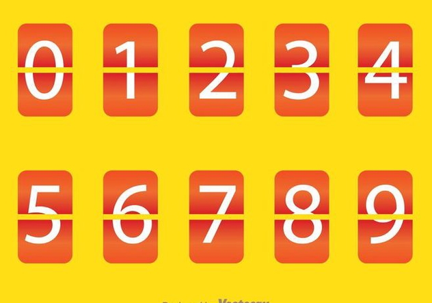 Orange Round Square Number Counter - Free vector #297945