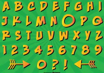 Comic Style Alphabet Set - Free vector #301835