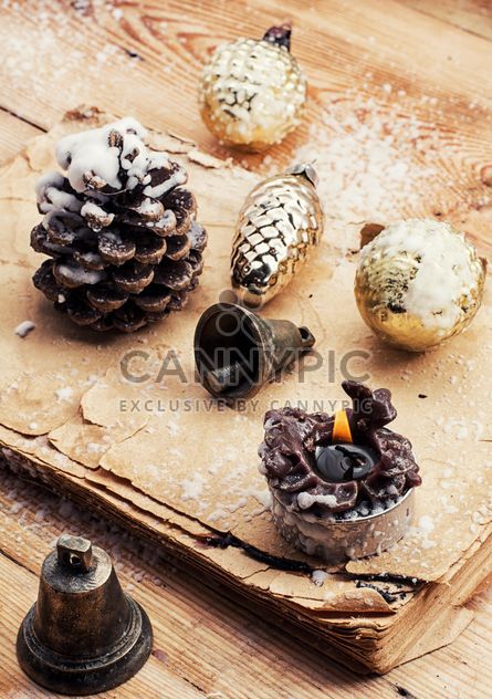 Christmas decorations on wooden background - Free image #302005