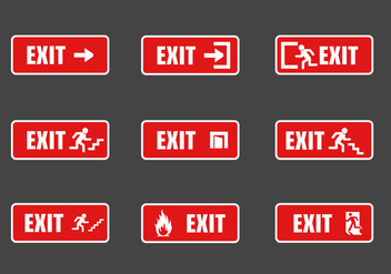 FREE EXIT SIGN VECTOR - Free vector #302435